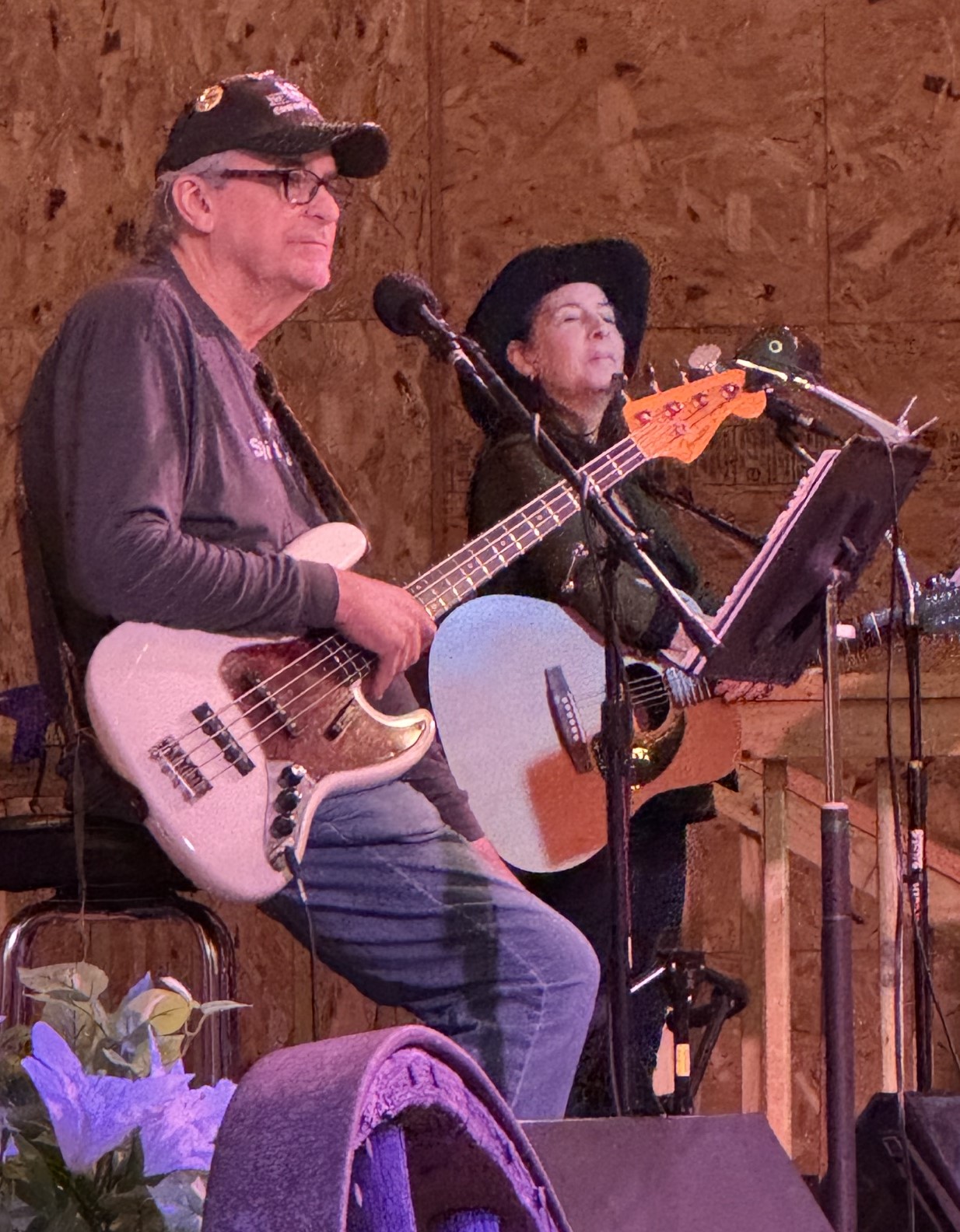 Greg and DeDe during worship at Cowboy Church